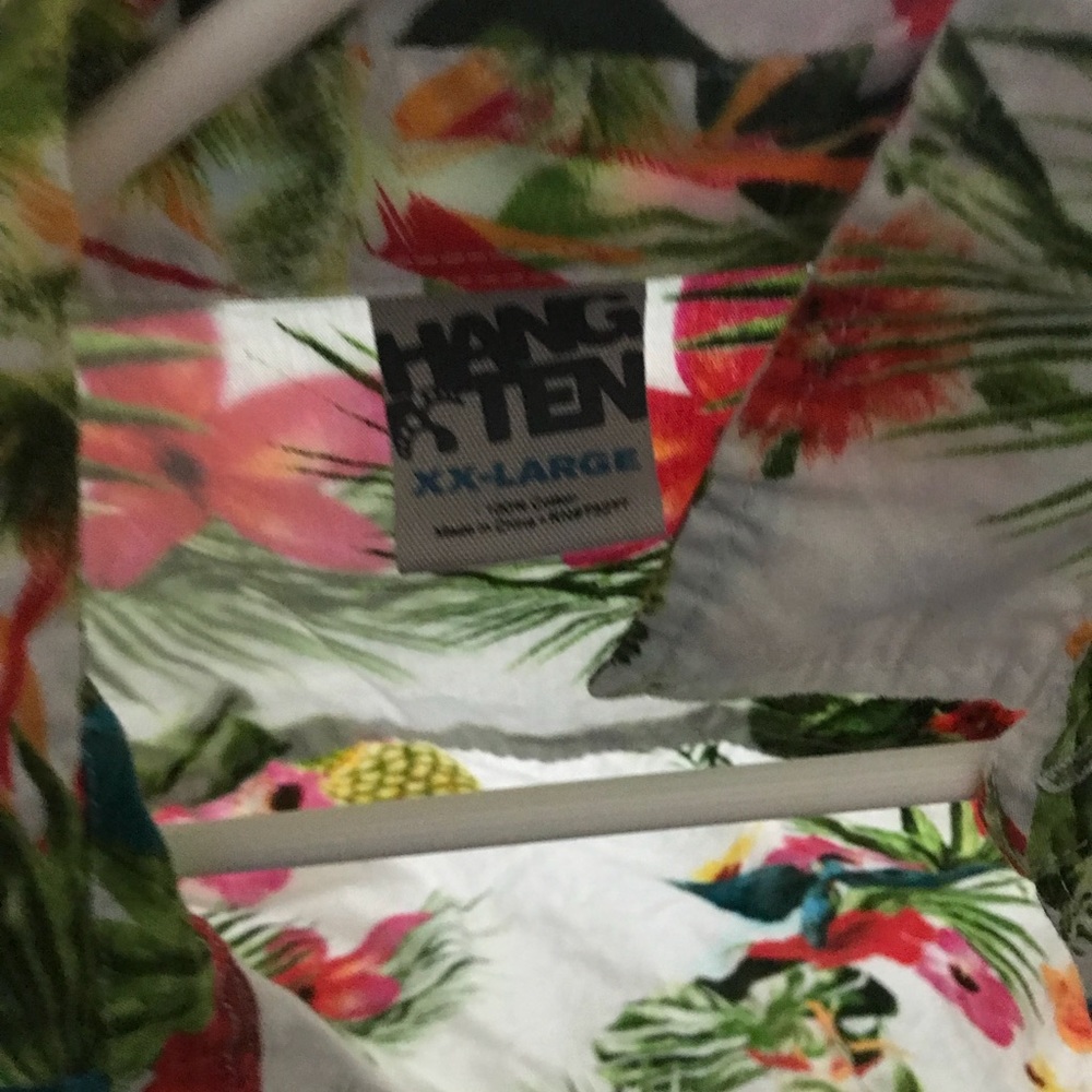 White Hawaiian shirt